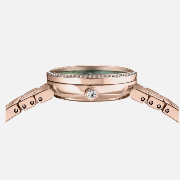 Fendi Womens Rose Gold 19mm Green Diamond Face Watch main image 4